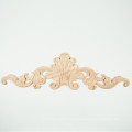 Home Door Decor Wood Carved Long Applique Frame Corner Onlay Unpainted Furniture